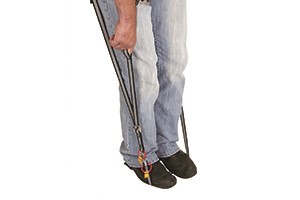image of someone using emergency suspension straps